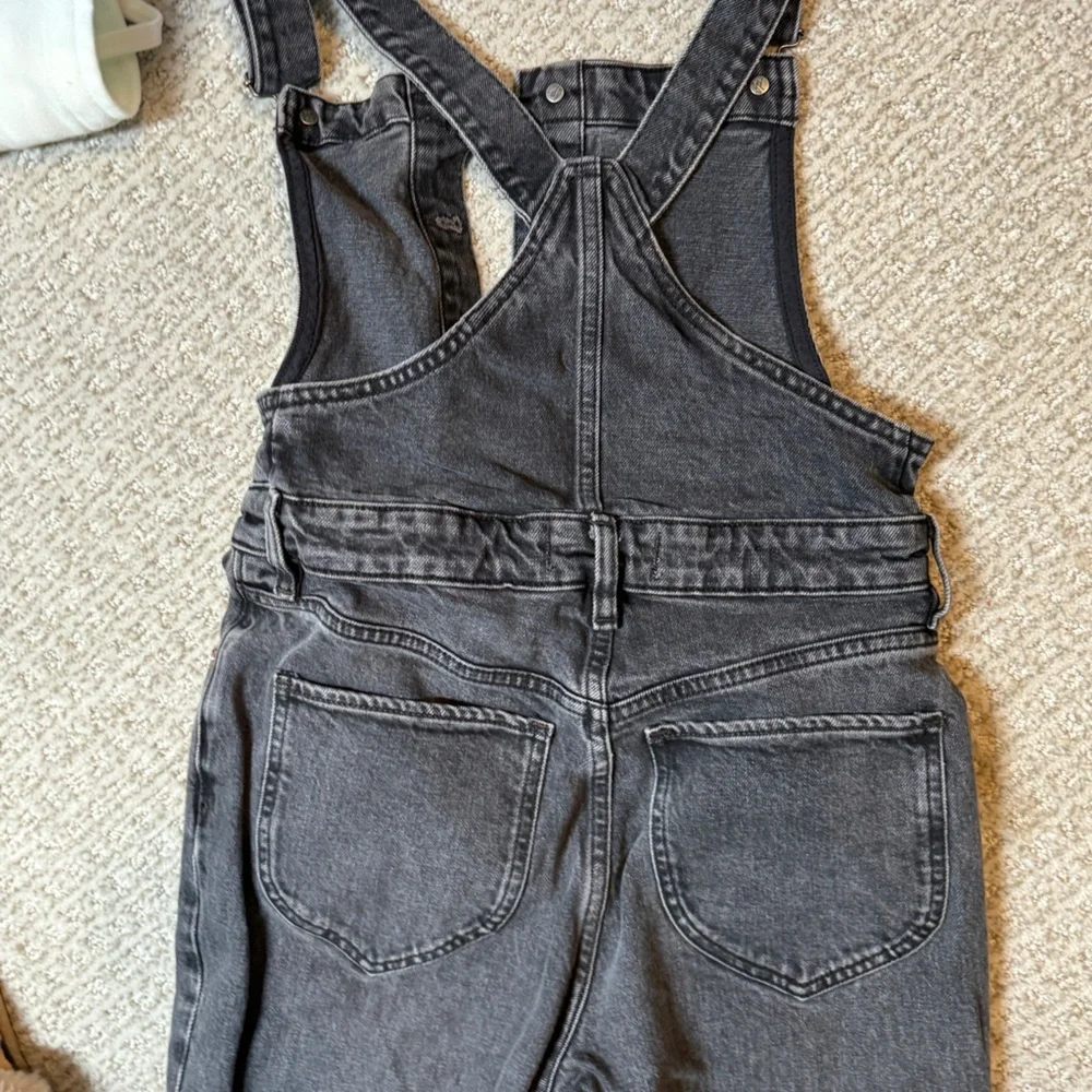 free people ziggy ‎ Black Shelby Washed Button-Up Denim Overalls Twenty Six